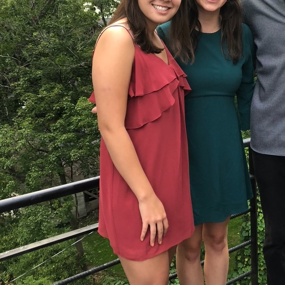 BCBGeneration Ruffled Slip Dress - Red - Size Small - Picture 7 of 7